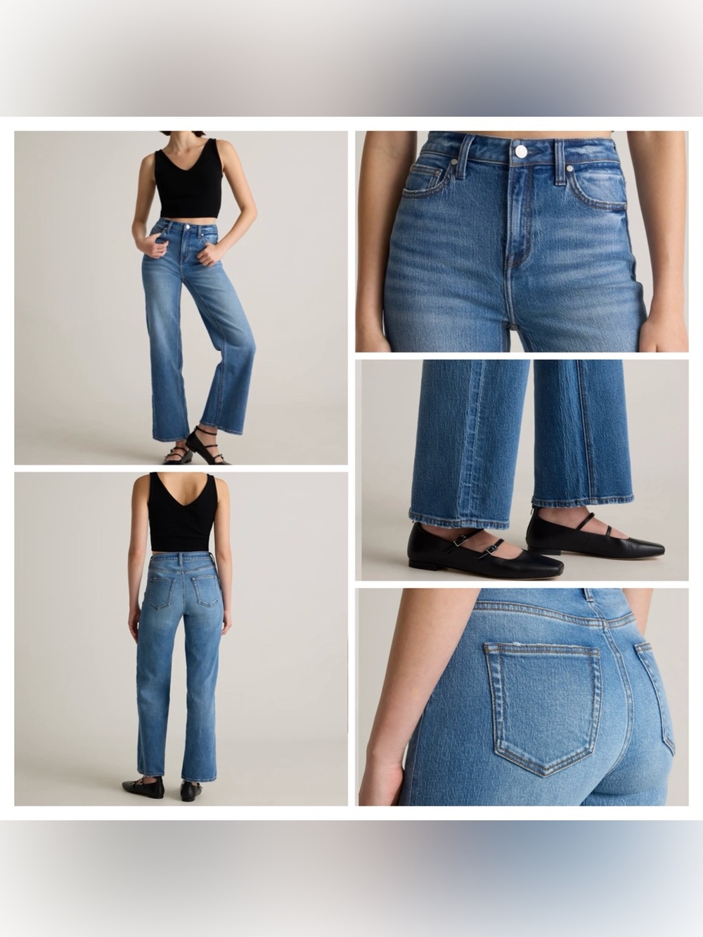 Quince Bella Stretch Wide Leg Jeans Size 26 x 28 MSRP $218 - Picture 3 of 10